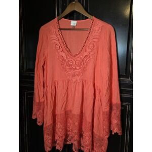 Cupio 100% Viscose large Lace,  Pullover, Beach, Vacation, Summer, Boho, Fairy
